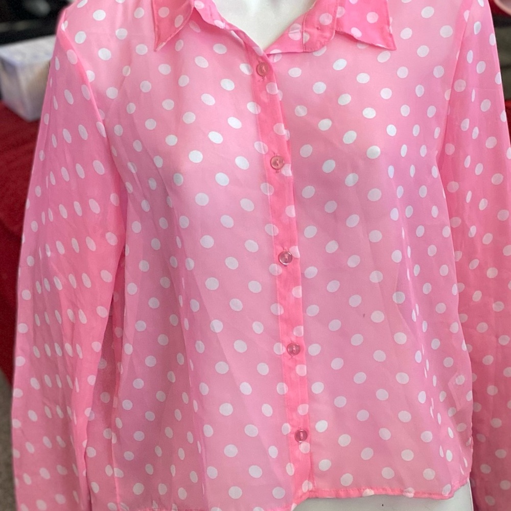 Selena Gomez - Dream Out Loud XL pink white polka dot